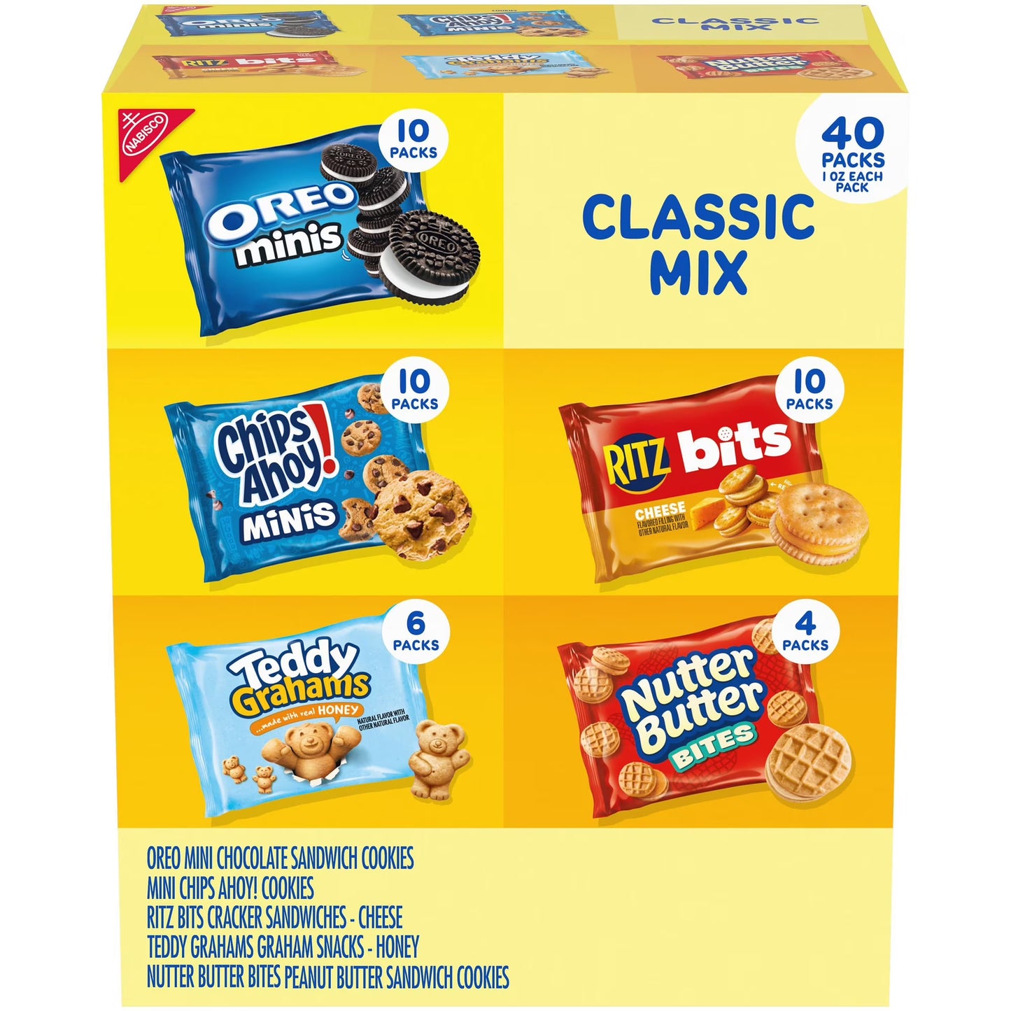 Nabisco Classic Mix Cookie & Cracker Variety Pack 40pk.