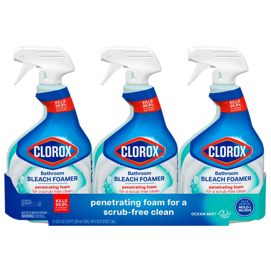 Clorox Bathroom Foamer with Bleach Ocean Mist 30oz 3ct