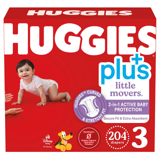 Huggies Plus Diapers Size 3 204ct