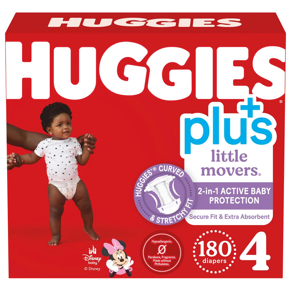 Huggies Plus Diapers Size 4 180ct