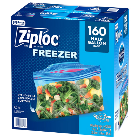 Ziploc freezer Half gallon 160 bags