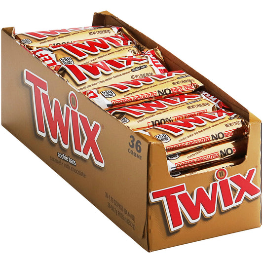 Twix Carmal Chocolate Cookie Bars 1.79oz 36ct