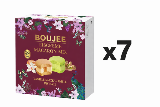 Macaron Mix Vanilla Salted Caramel Pistachio 7 x 4pc
