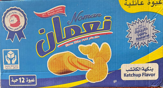 Noman Ketchup Flavor Chips 12 pouches