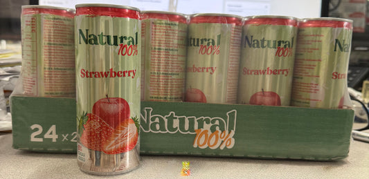 Natural 100% Strawberry Drink 24x250 ml