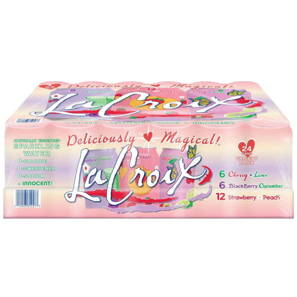 LaCroix Sparkling Water Spring Deliciously Magical Variety Pack 12oz 24pk