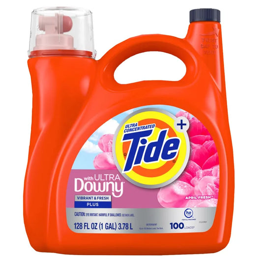 Tide Plus with Ultra Downy Liquid Laundry Detergent April Fresh 128oz