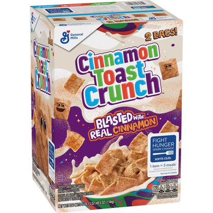 General Mills Cinnamon Toast Crunch Whole Wheat & Rice CEREAL 3 LB 49.5 oz.