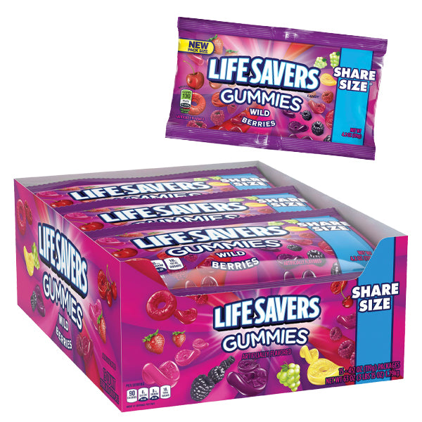 Life Savers Gummies Wild Berry Share Size 15x4.2oz