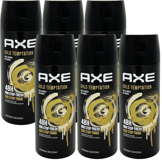 AXE Deodorant Body spray Gold Temptation 150ml 6Ct