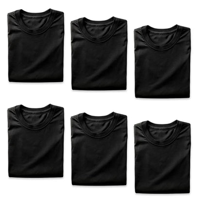 American Loom T Shirts Black L 6pk
