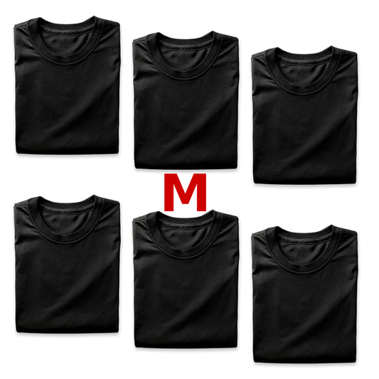 American Loom T Shirts Black M 6pk