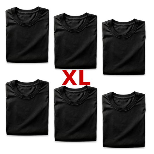 American Loom T Shirts Black XL 6pk