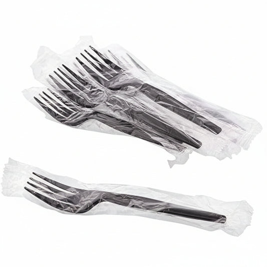 Black Heavy duty Wrapped Fork