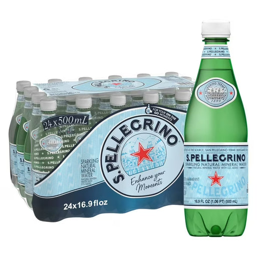 S Pellegrino Sparkling Natural Mineral Water 16.9oz x 24pack