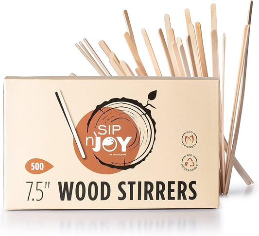 Wood Coffee Stirrers Stir Sticks - 500pk