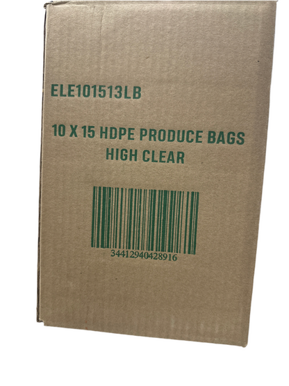 HDPE Clear Shopping Produce Bags 10 x 15