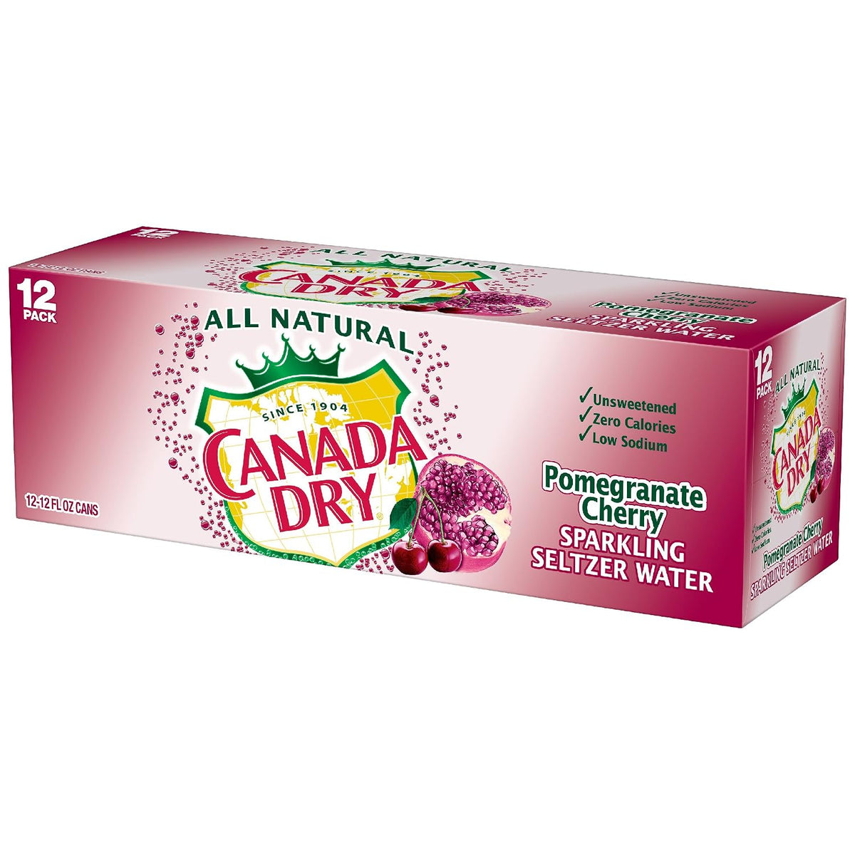 Canada Dry Seltzer Pomegranate Cherry 12x12oz