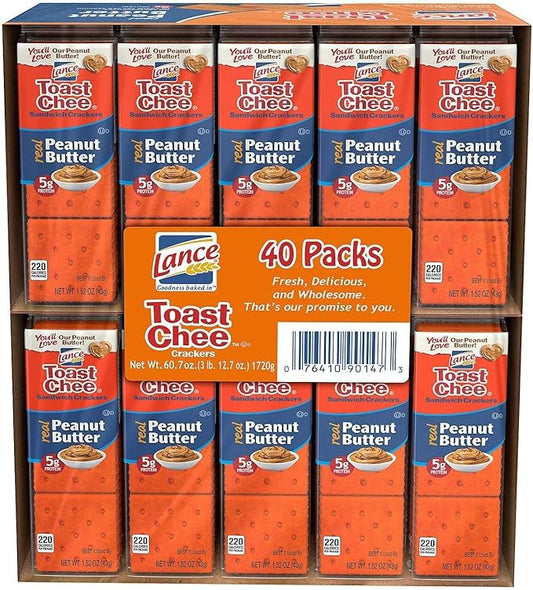 Lance Toast Chee Peanut Butter 40 Packs 60.7 oz