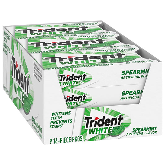 Trident Sugar Free Gum White Spearmint 9x16 piece