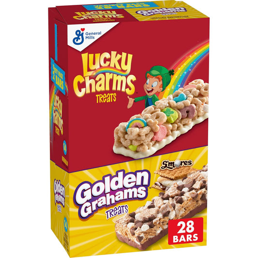 Lucky Charms and Golden Grahams Cereal Bars 28ct
