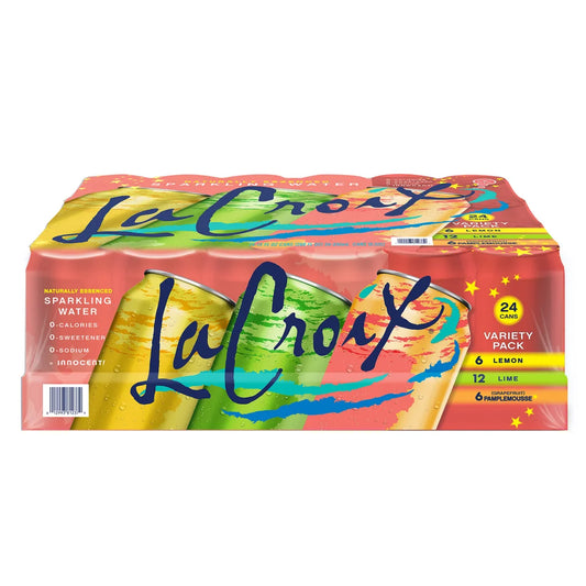 LaCroix Sparkling Water lemon, lime Variety Pack 12oz 24pk
