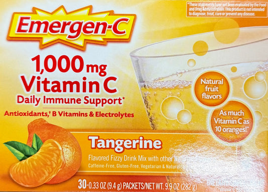 Emergen-C 1000 mg Tangerine 30 Packets