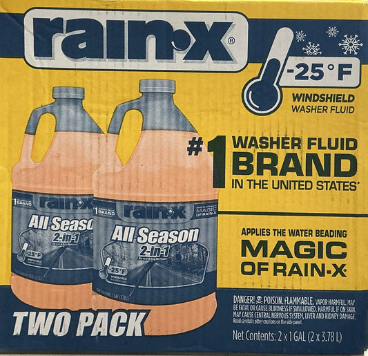 Rain-x 2 Pack 2 x 1 Gal All Season (-25 F) Washer Fluid