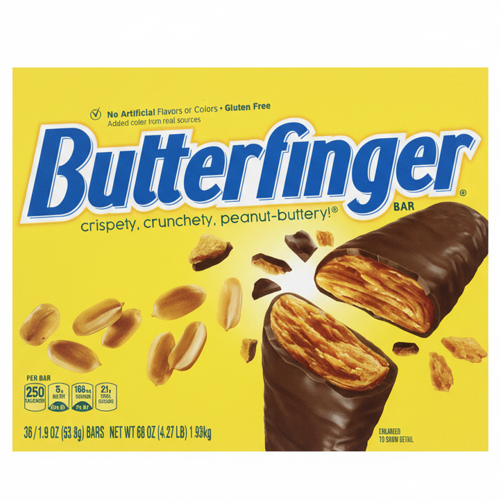 Butterfinger Crispy Crunchy Peanut Buttery Bars 36ct