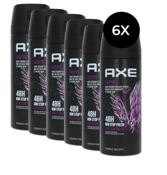 AXE Deodorant Body spray Excite 150ml 6Ct 406174