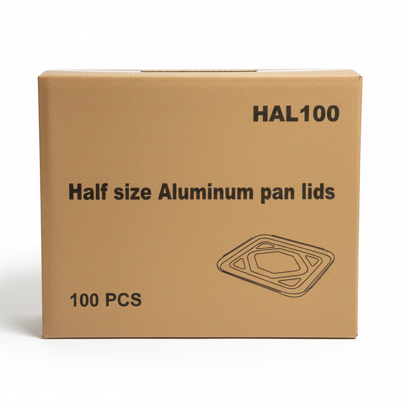 Half Size Lid Aluminum Container 100ct
