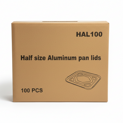 Half Size Lid Aluminum Container 100ct