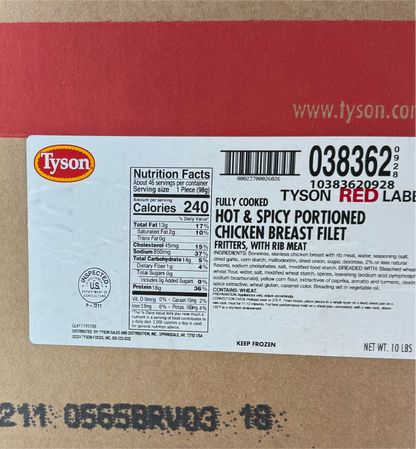 HOT & SPICY PORTIONED CHICKEN BREAST FILET 038362