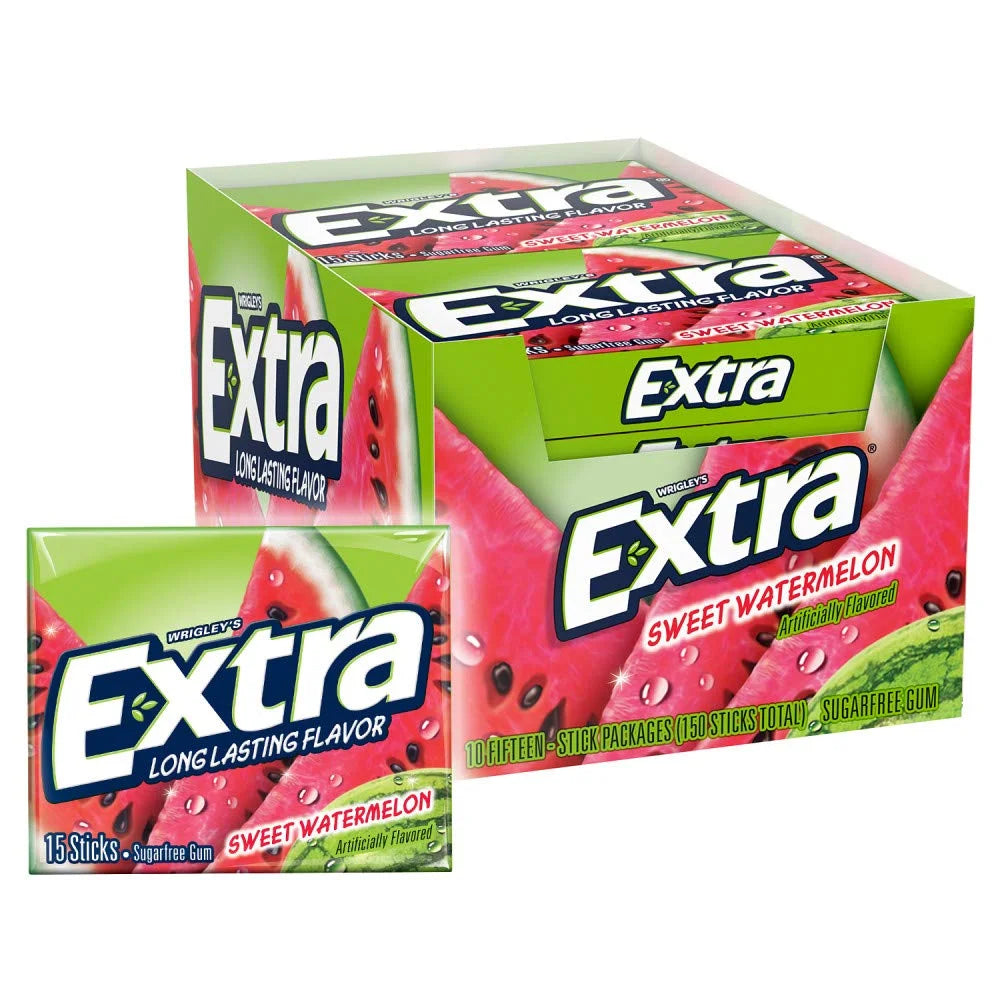 Extra Gum Sweet Watermelon Gum 15pcs 10pack