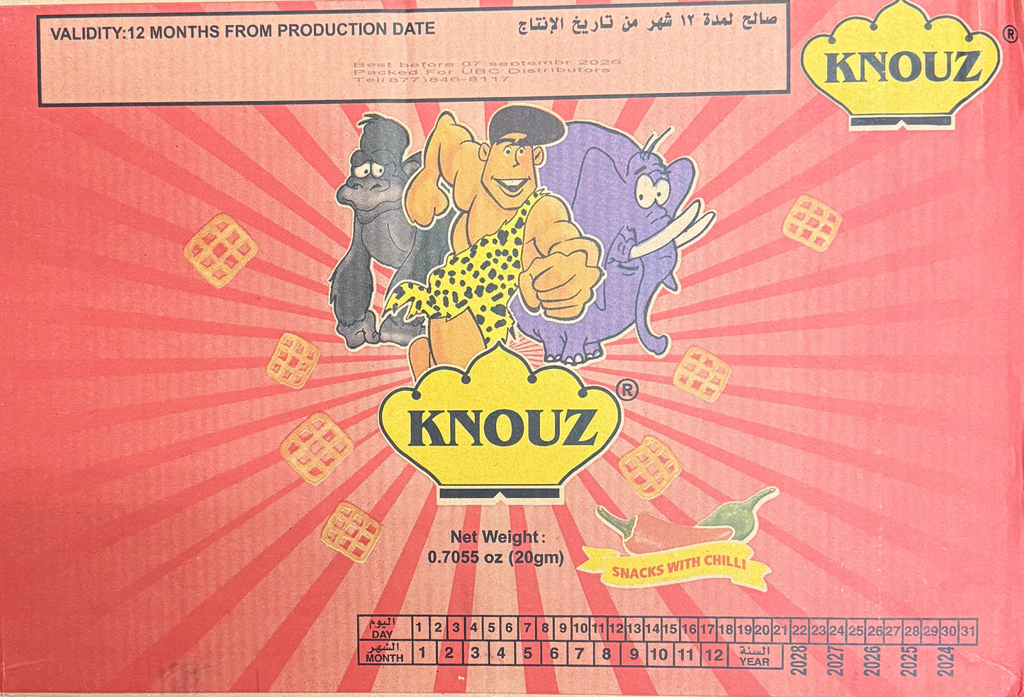 Knouz Snacks with Chilly MC 4*25x20 gm