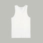 White tank top on a navy background