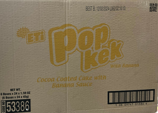 Eti Pop kek Regular Cake with Banana MC 6pk x 24 x 45g