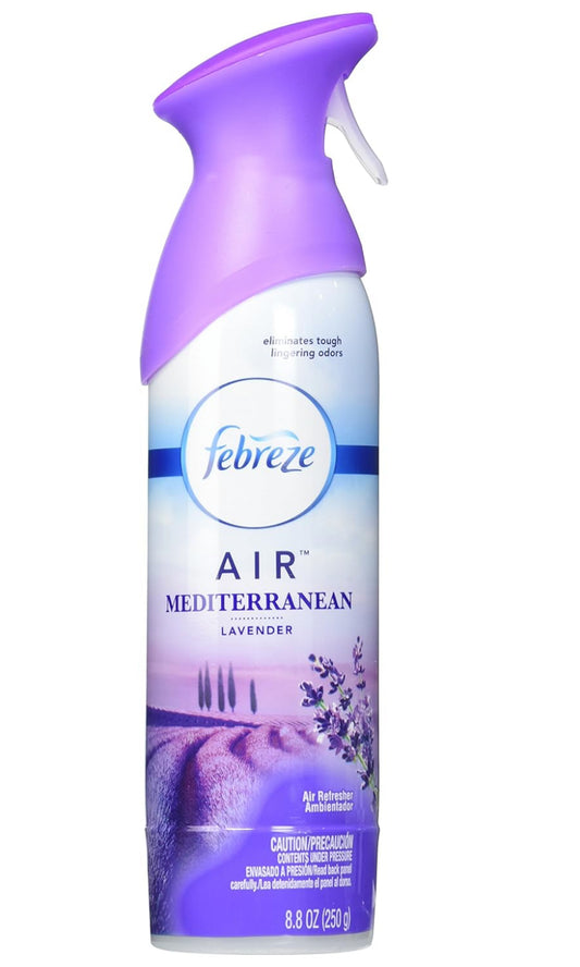 Febreze Odor-Fighting Air Freshener, PG Mediterranean Lavender, 6 x 8.8 fl oz