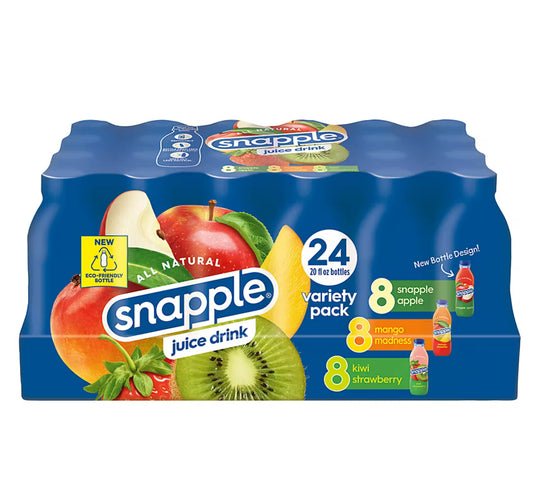 Snapple Blue Juice Drink Variety Pack, 16 Fluid Ounce (Pack of 24)