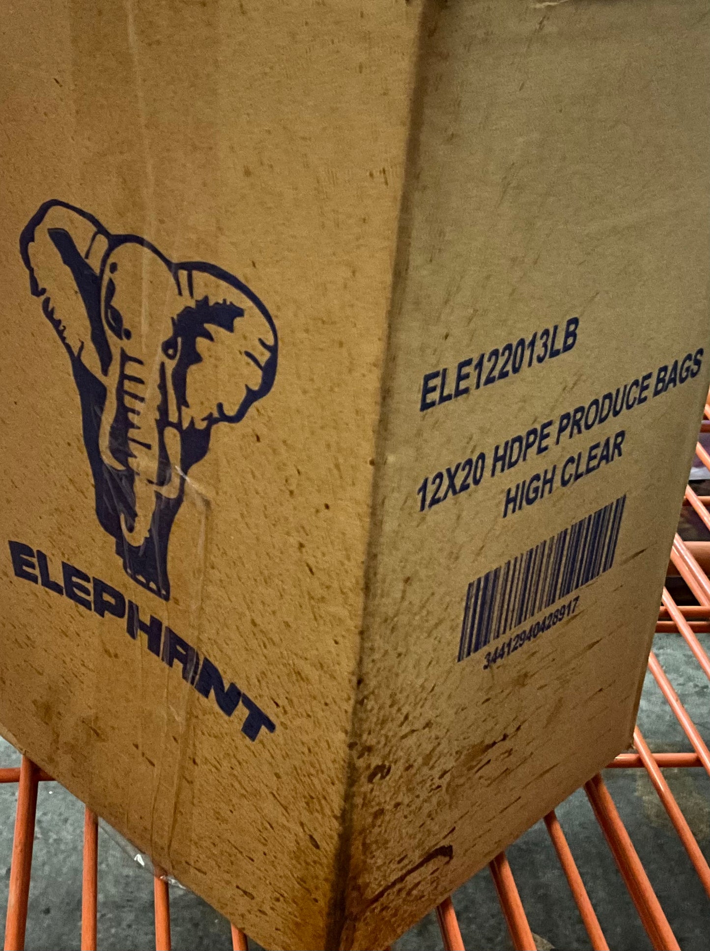 HDPE Elephant Clear Shopping Produce Bag 12X20
