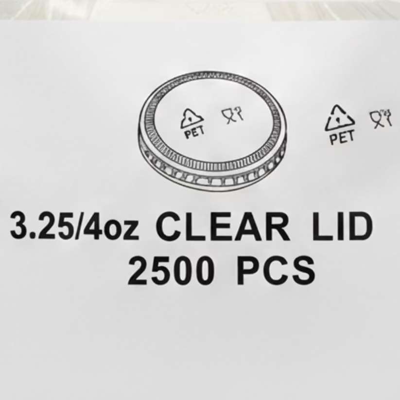 4oz Clear LID 2500 pcs HMPL4 & also 3.25zo