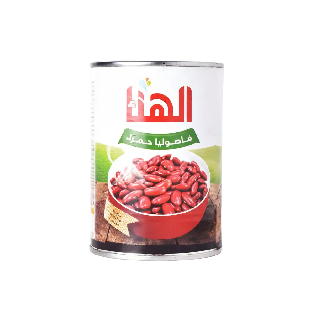 Can of kidney beans with a brand logo on a white background
