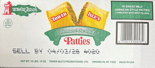 Tower Isle's Beef Patties Jamaican 50 ct