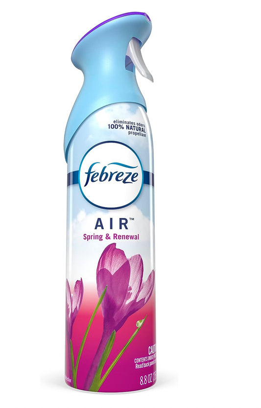 Febreze Odor-Fighting Air Freshener, PG Spring  & Renewal, 6 x 8.8 fl oz