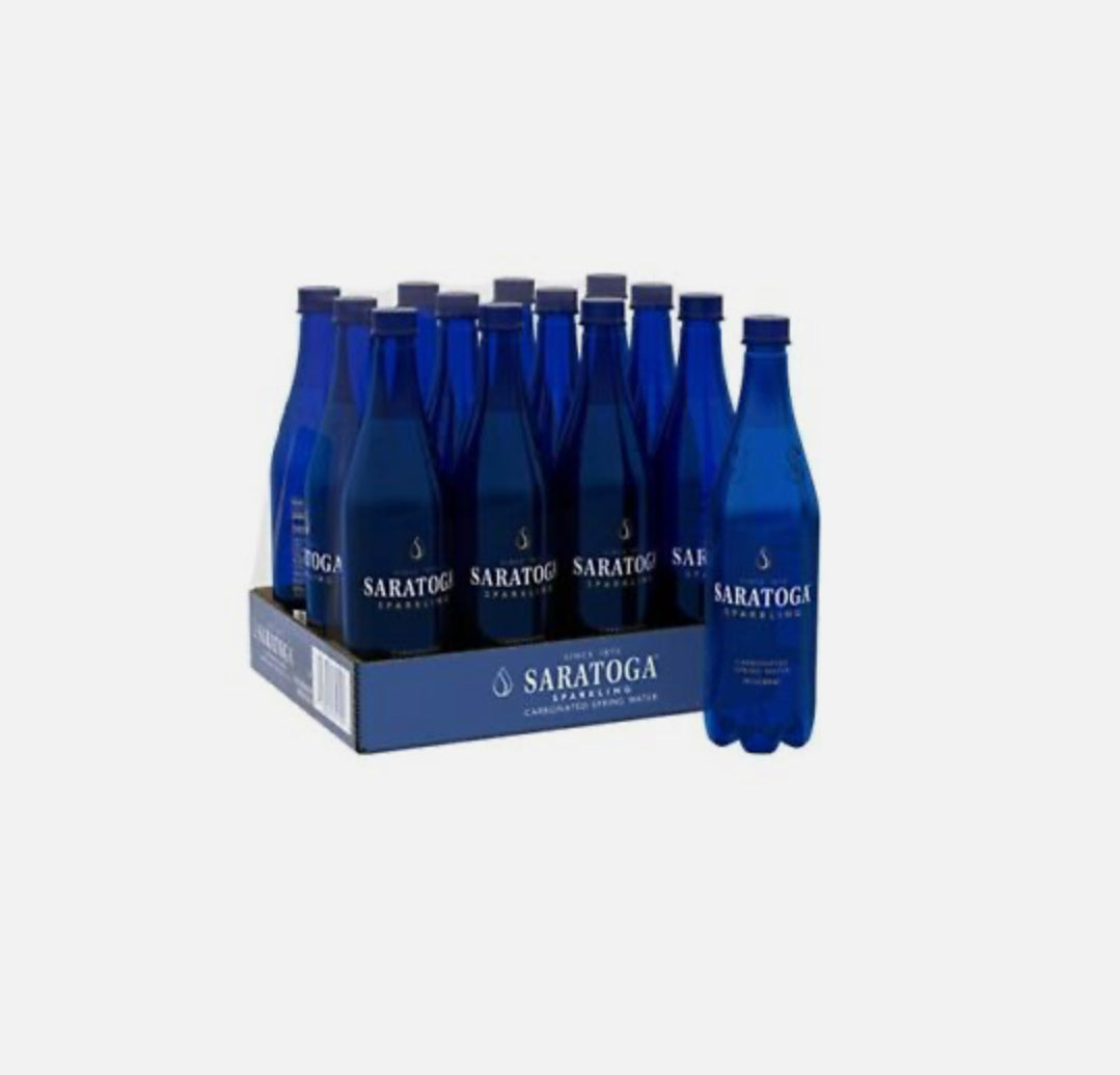 Saratoga Sparkling Water Plastic Bottle 28 oz 12 Pack