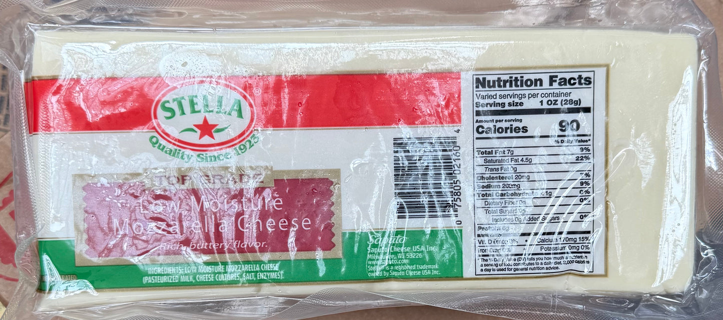 Stella mozzarella Loaf 6Lb