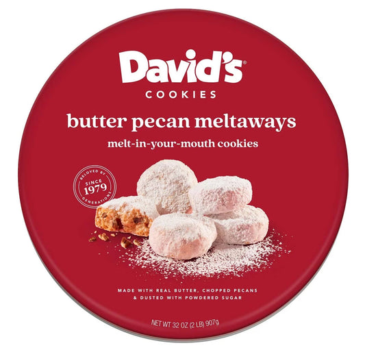 Davids Cookies Gourmet Cookies Butter Pecan Meltaway 32oz