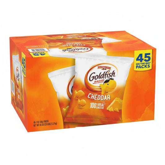 Goldfish Baked Snack Crackers Cheddar 1oz 45ct
