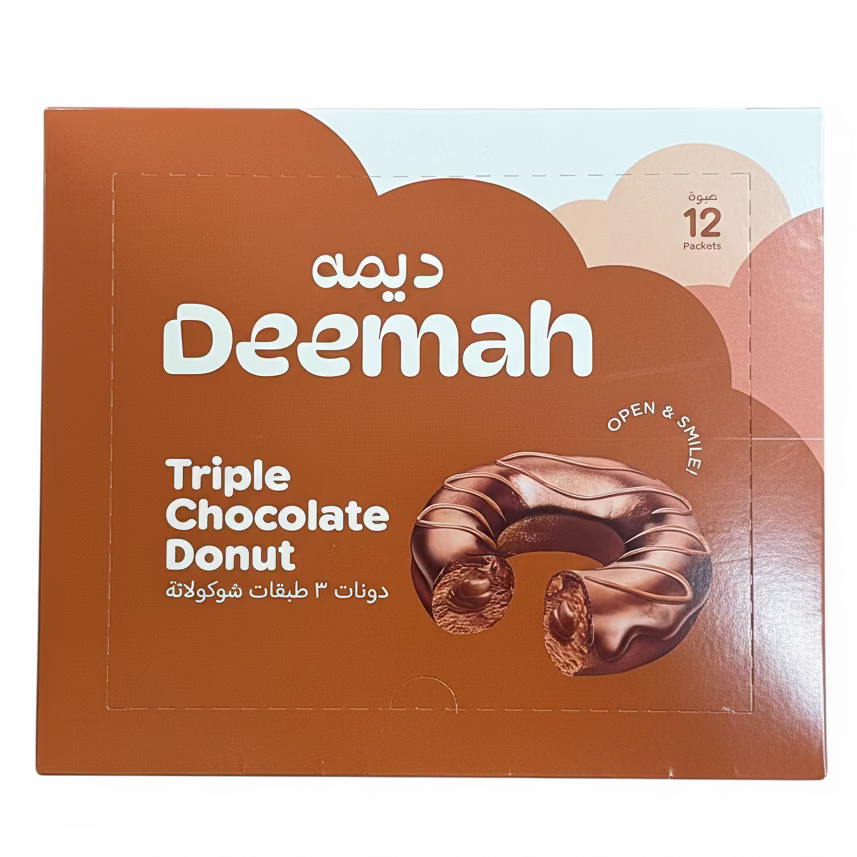 Deemah Triple Chocolate Donut 12x40g