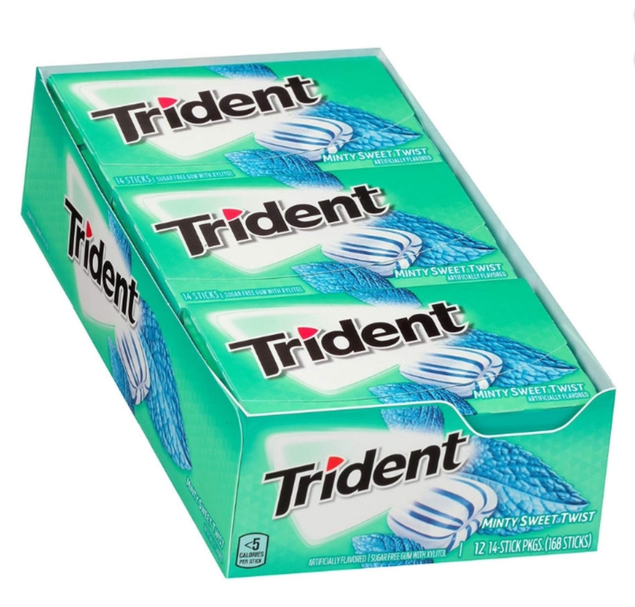 Trident Sugar Free Gum Minty Sweet Twist 14 sticks 12pk